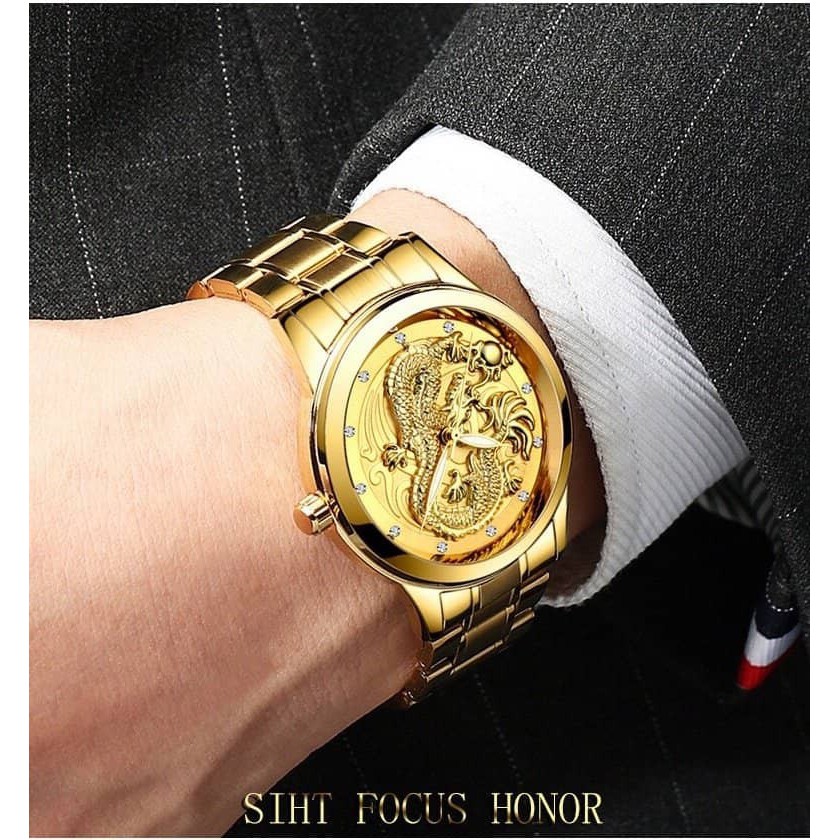 Đồng hồ nam rồng FNGEEN 3d dây thép chống nước | BigBuy360 - bigbuy360.vn