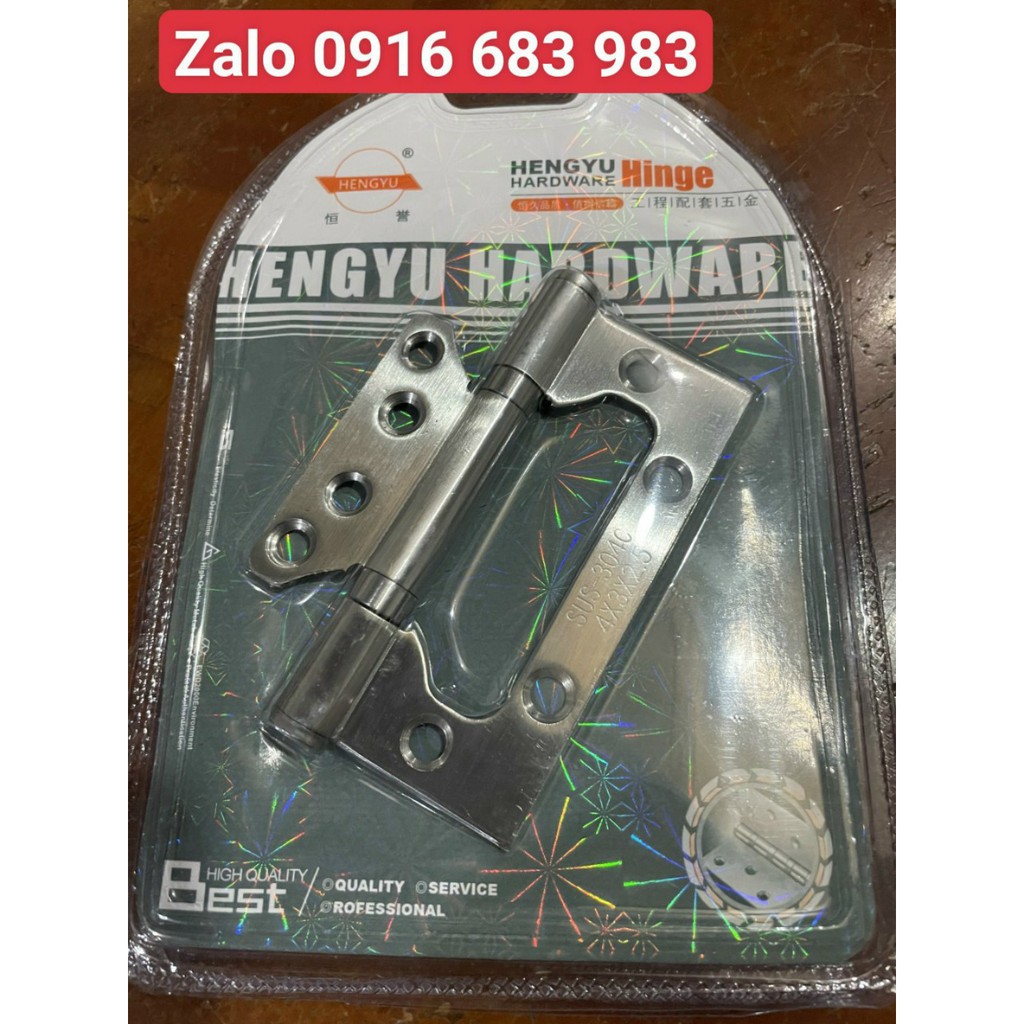 Bản lề âm dương HENGYU Hinge cao cấp 4*3*2.5 kèm ốc vít,bản lề cánh bướm dày dặn, bộ 2 chiếc