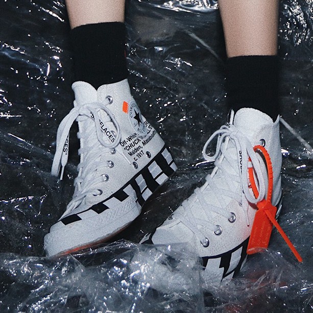 Giày Thể Thao Off White Converse Vải canvas Cao Cấp Cá Tính Cho Nam Nữ