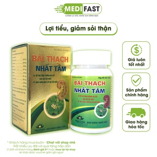 Hỗ trợ giảm sỏi thận - Bài thạch Nhất Tâm - Hộp 60v từ kim tiên thảo, râu mèo, bông mã đề và thảo dược giúp lợi tiểu