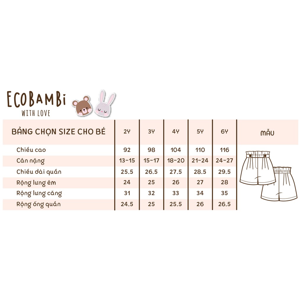 Quần shorts nữ vải tencel denim Ecobambi