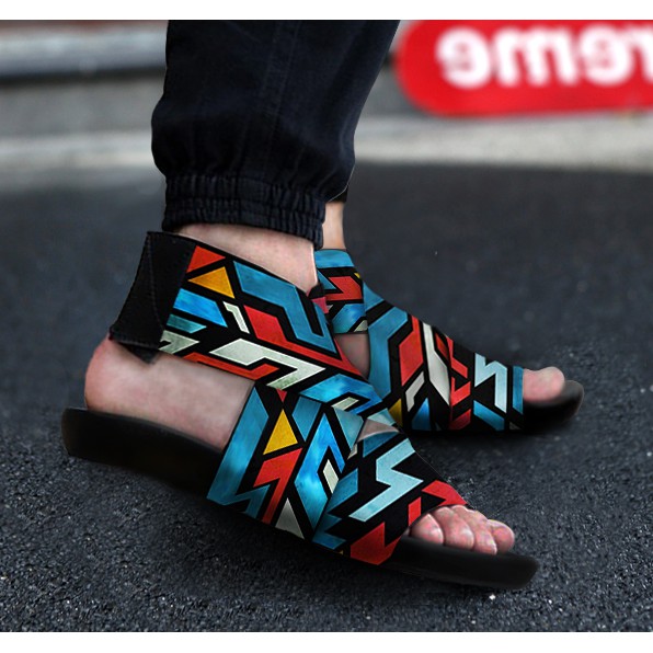 Giày sandal thời trang năng động, trẻ trung, ĐỘC LẠ dành cho nam và nữ MỚI NHẤT HOT NHẤT 2021 - XANH ĐA SẮC