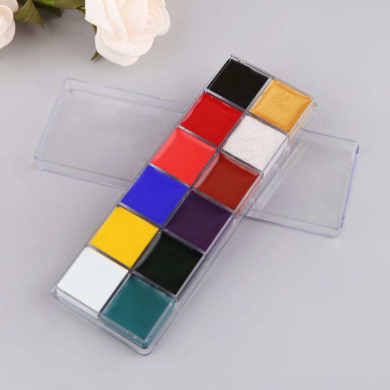 Bảng Màu Vẽ Cơ Thể Chuyên Nghiệp 12 Màu