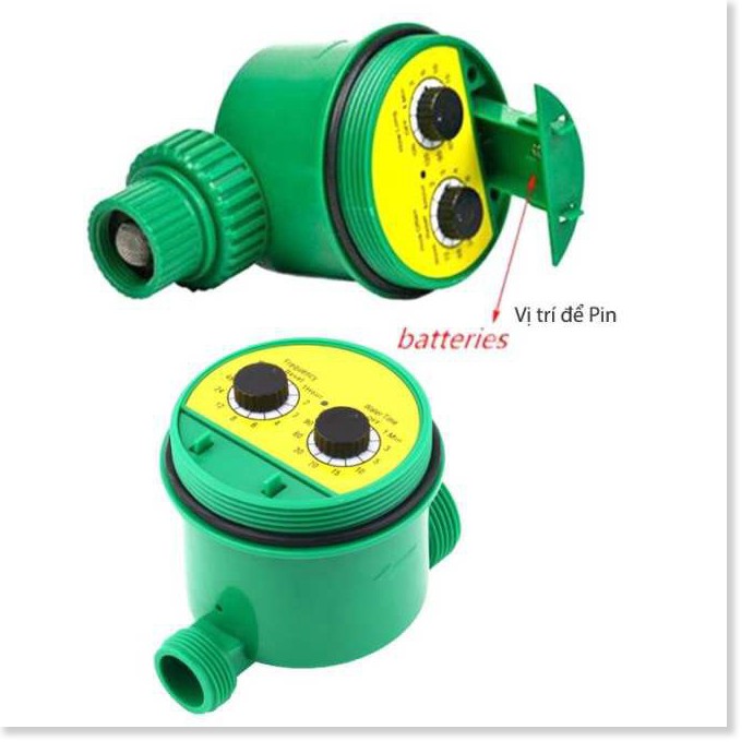 Van nước hẹn giờ tự động đóng mở loại 2 núm dễ cài đặt dành cho hệ thống tưới cây, phun sương, làm mát...