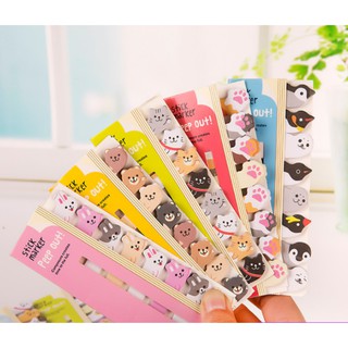 Giấy dán ghi chú Note đánh dấu trang hình thú dễ thương (hình thật)