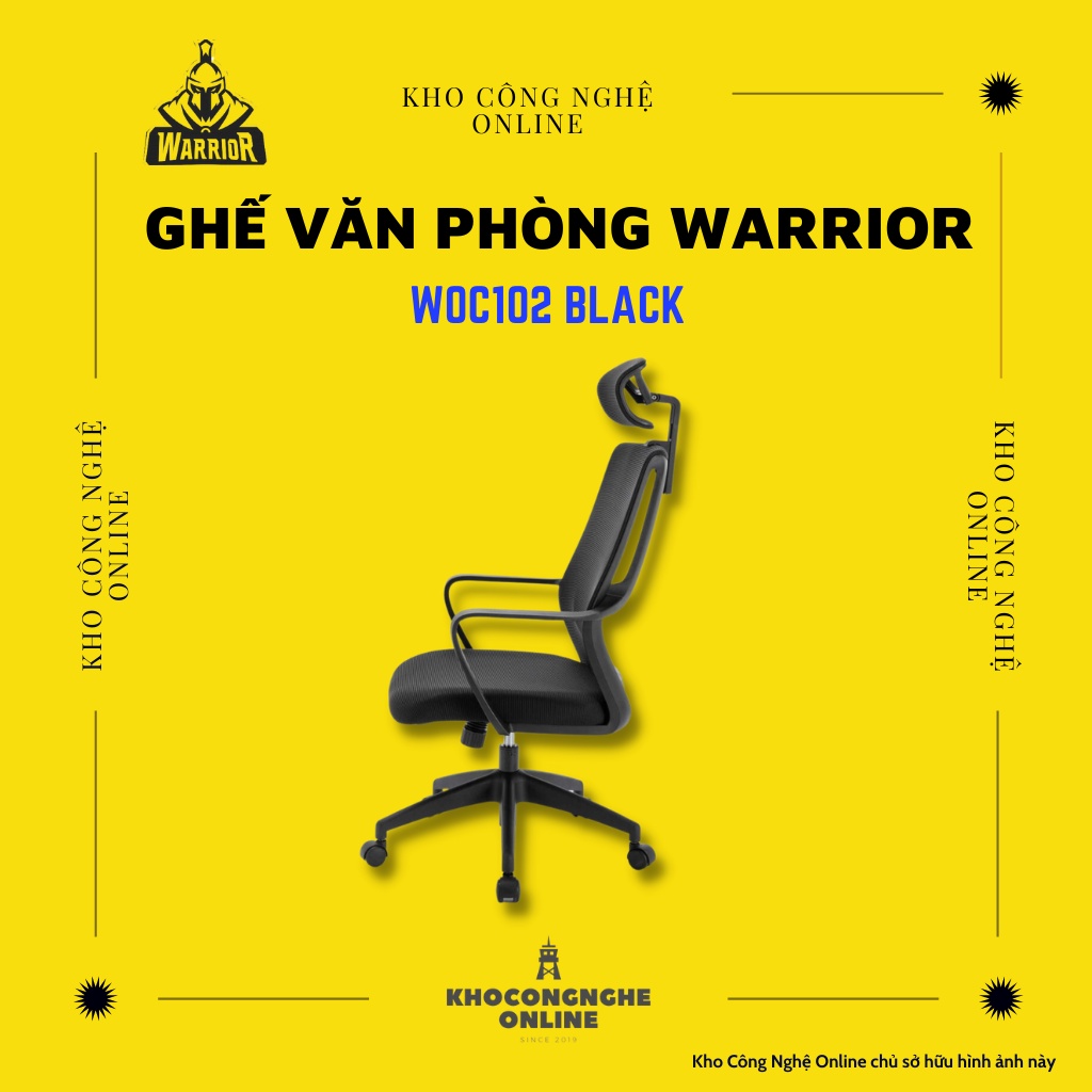 Ghế văn phòng WARRIOR – WOC102 Black