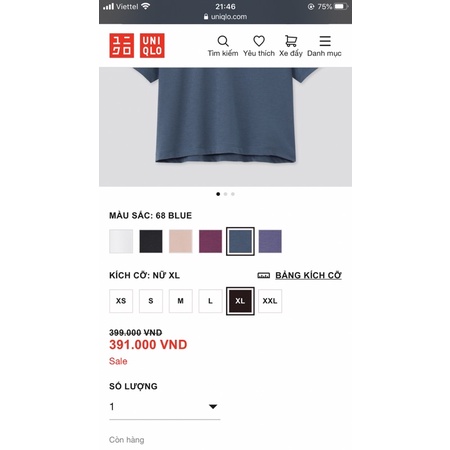 Áo Thun nữ Uniqlo tag Nhật