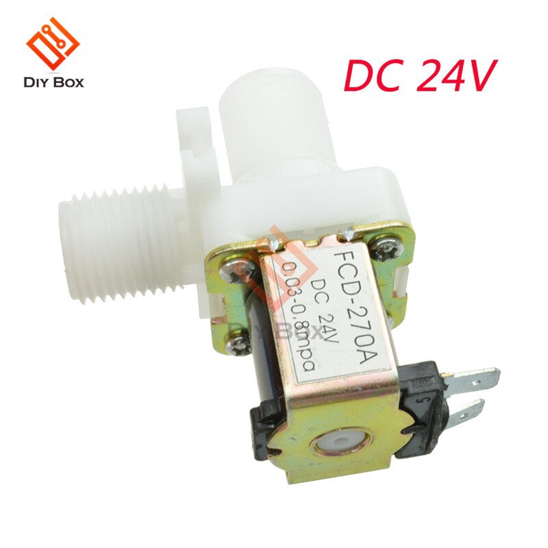 Công tắc van điện từ dòng khí/nước đầu vào 1/2" N/C DC 12V 24V AC 220V