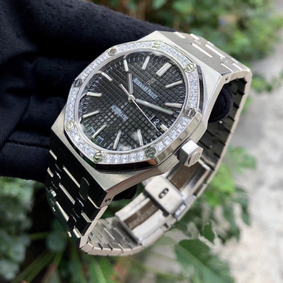 Đồng hồ Nam Royal Oak Stainless Steel Black Diamond 41mm Steel Automatic , Đồng hồ thật giá trị thật