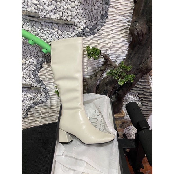 Bốt đùi da cao cấp 5 phân, boots da đùi fullbox ( bắp chân to tăng size) | BigBuy360 - bigbuy360.vn