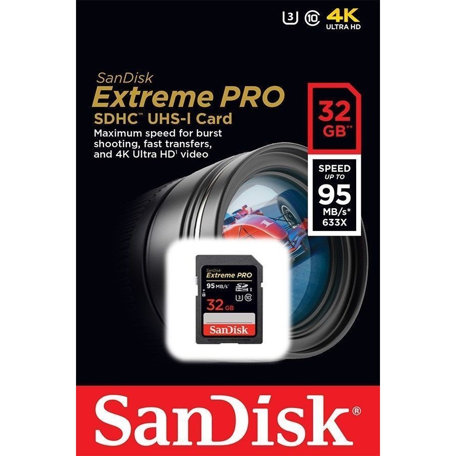 THẺ NHỚ SD 32GB EXTREME PRO(95MB/S)