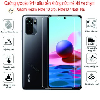 Kính Cường lực dẻo Xiaomi Redmi Note 10 pro / Note 10 / Note 10s / Bảo vệ màng hình chống va đập chống trầy xước tiệt đố