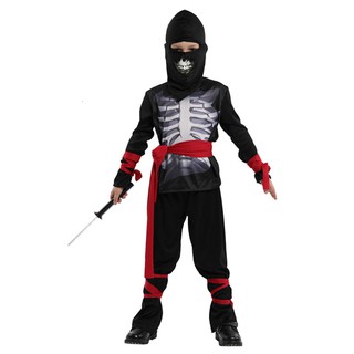 Bộ quần áo Ninja xương B-0192 The Skeleton Ninja Boy hóa trang Halloween cho bé từ 4-12 tuổi