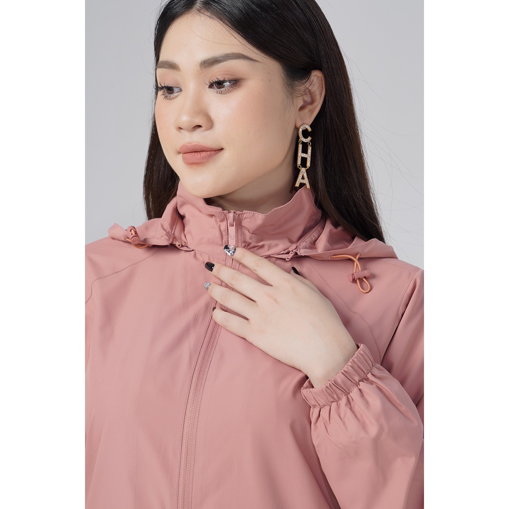 Áo gió nữ 2 lớp dày dặn lót tricot mũ rời tiện dụng Luperi chất liệu ripstop chống thấm cản gió chống tia UV LUAG01