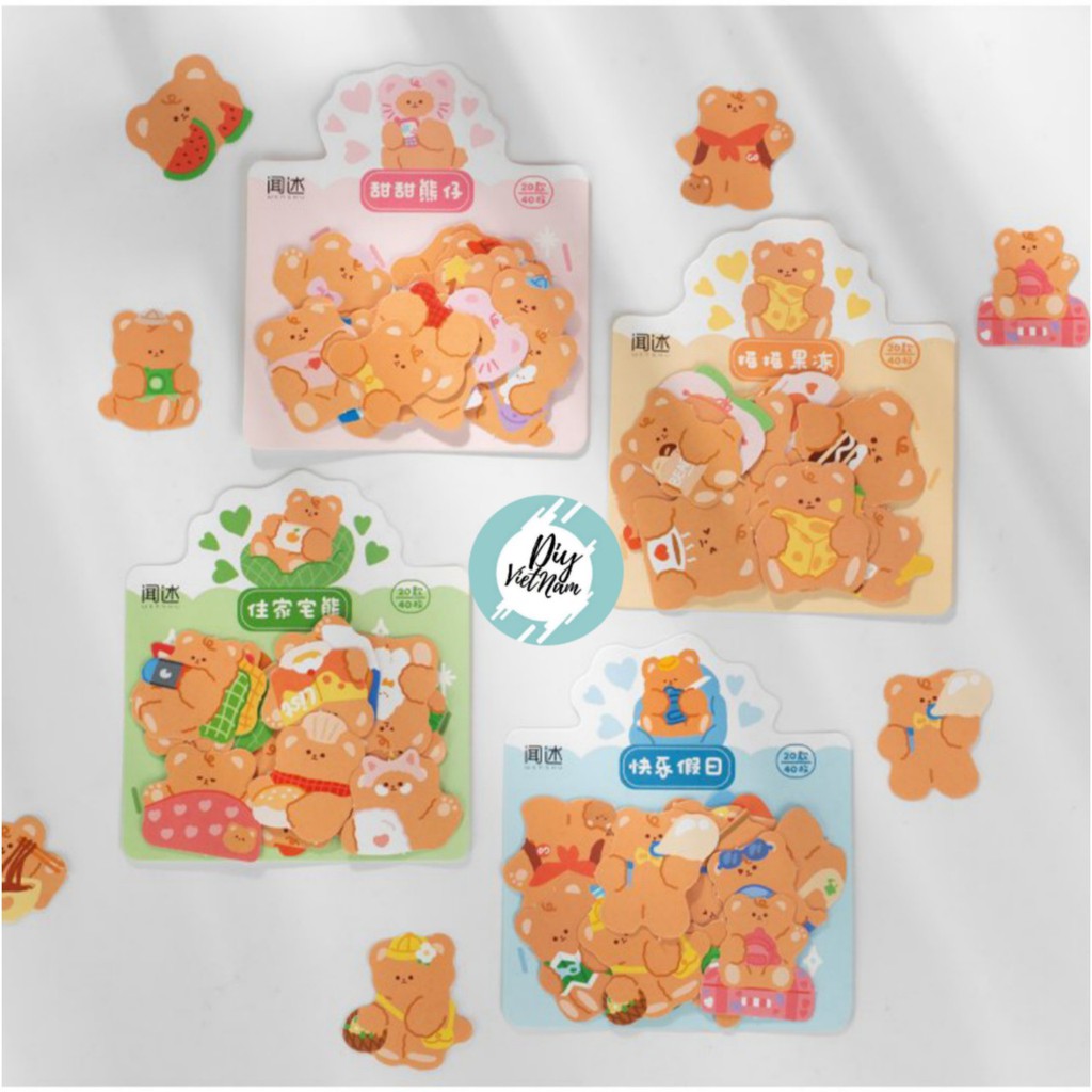 GÓI STICKER BROWN BEAR