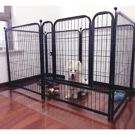 Quây sắt 6 tấm sơn tĩnh điện loại nan ống xịn xò (2 size) chuồng quây nuôi chó dạng tấm ghé