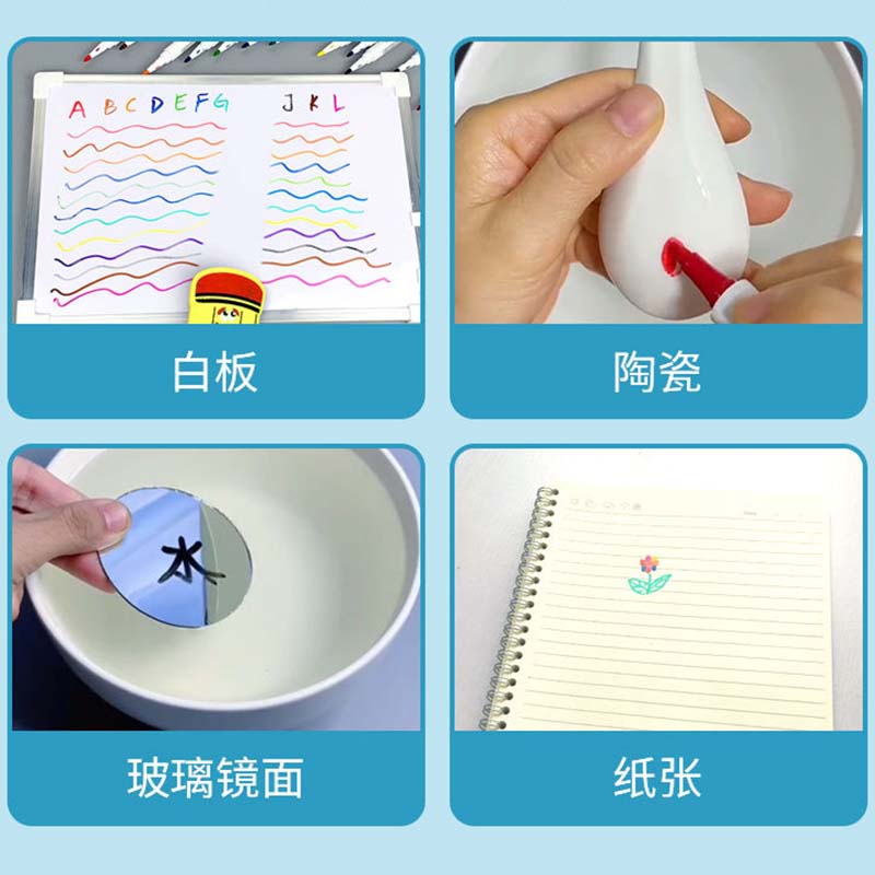 Set bút lông viết bảng có thể xóa được nhiều màu sắc tiện dụng dành cho trẻ em