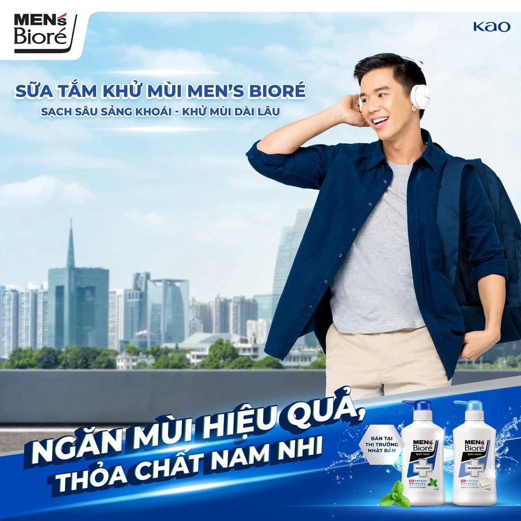 Sữa Tắm Khử Mùi Cơ Thể Dành Cho Nam Biore Men's Nội Địa Nhật Bản 440ml- SAKUKO