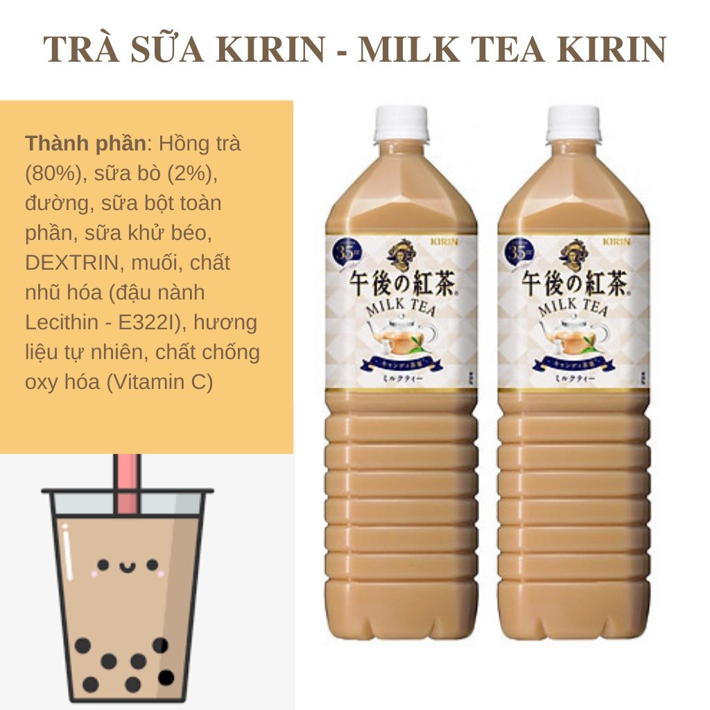 [Hàng chính hãng] Trà sữa Kirin Milk Tea ít ngọt size 1.5L