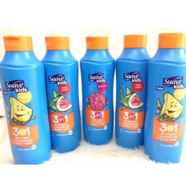 Sữa Tắm, Gội Và Xả Suave Kids Hương Trái Cây 3 in 1 Của Mỹ  🎀 Giá 120k. (665ml)