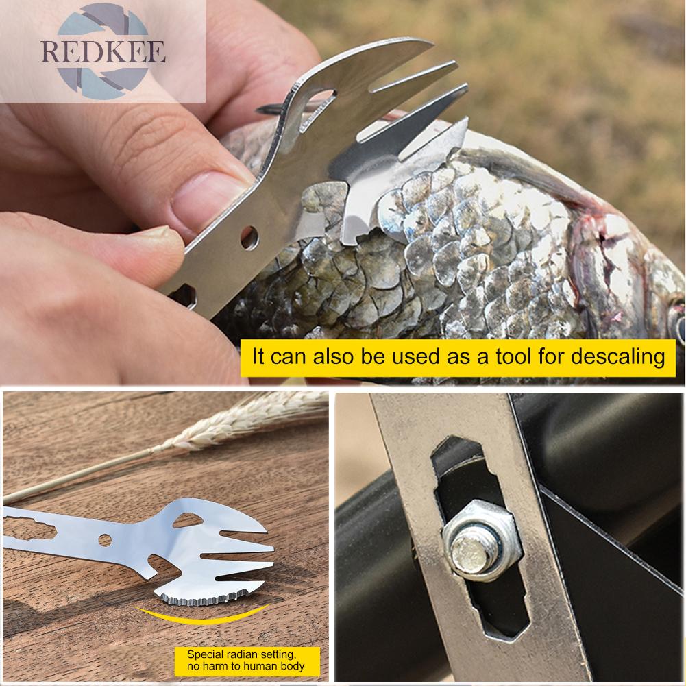 Muỗng Nĩa Kiêm Nĩa Bằng Thép Không Gỉ EDC Đa Chức Năng