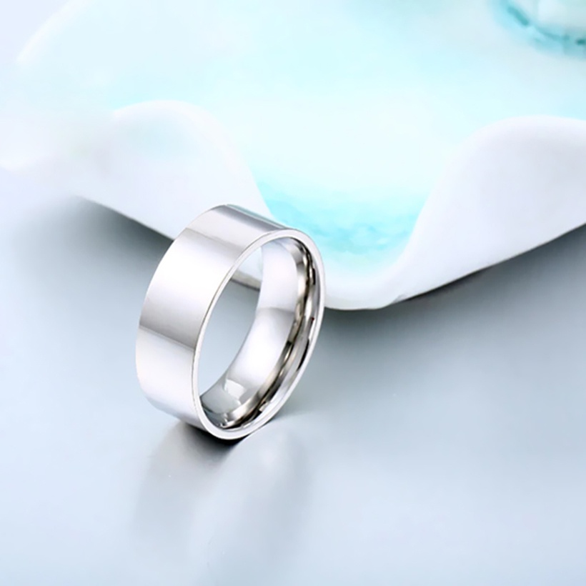 Nhẫn nam inox trơn bảng 8mm - N645
