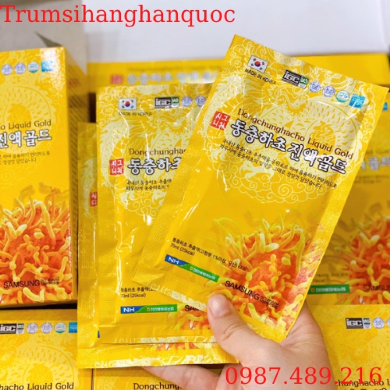 GIÁ SỐC:  Nước Đông Trùng Hạ Thảo Cao Cấp Hàn Quốc, Hộp Vàng 30 Gói x 70ml