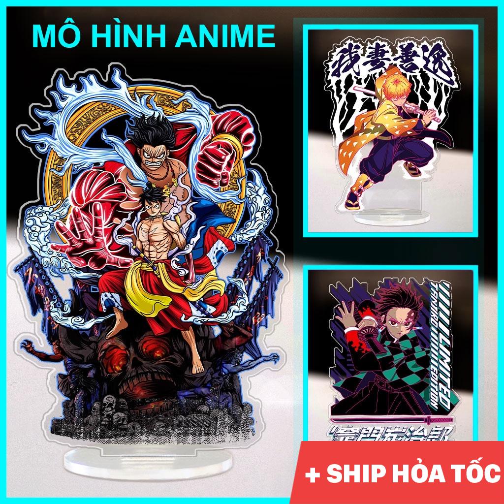 Mô hình Standee One Piece, Genshin Impact, Kimetsu no Yaiba, Demon Slayer anime mica arcrylic decor trang trí