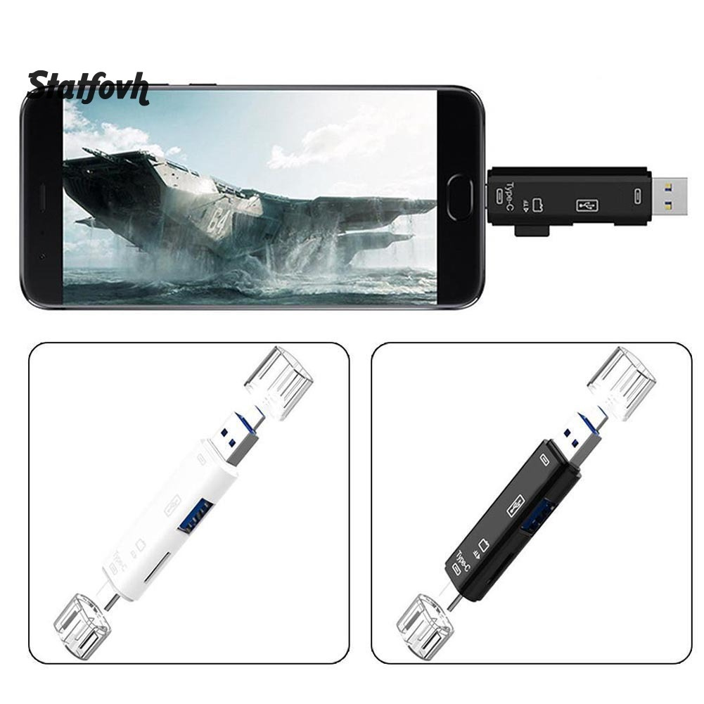 Đầu Đọc Thẻ Nhớ 5 Trong 1 Usb 3.0 Type-C Micro Otg Tf | BigBuy360 - bigbuy360.vn