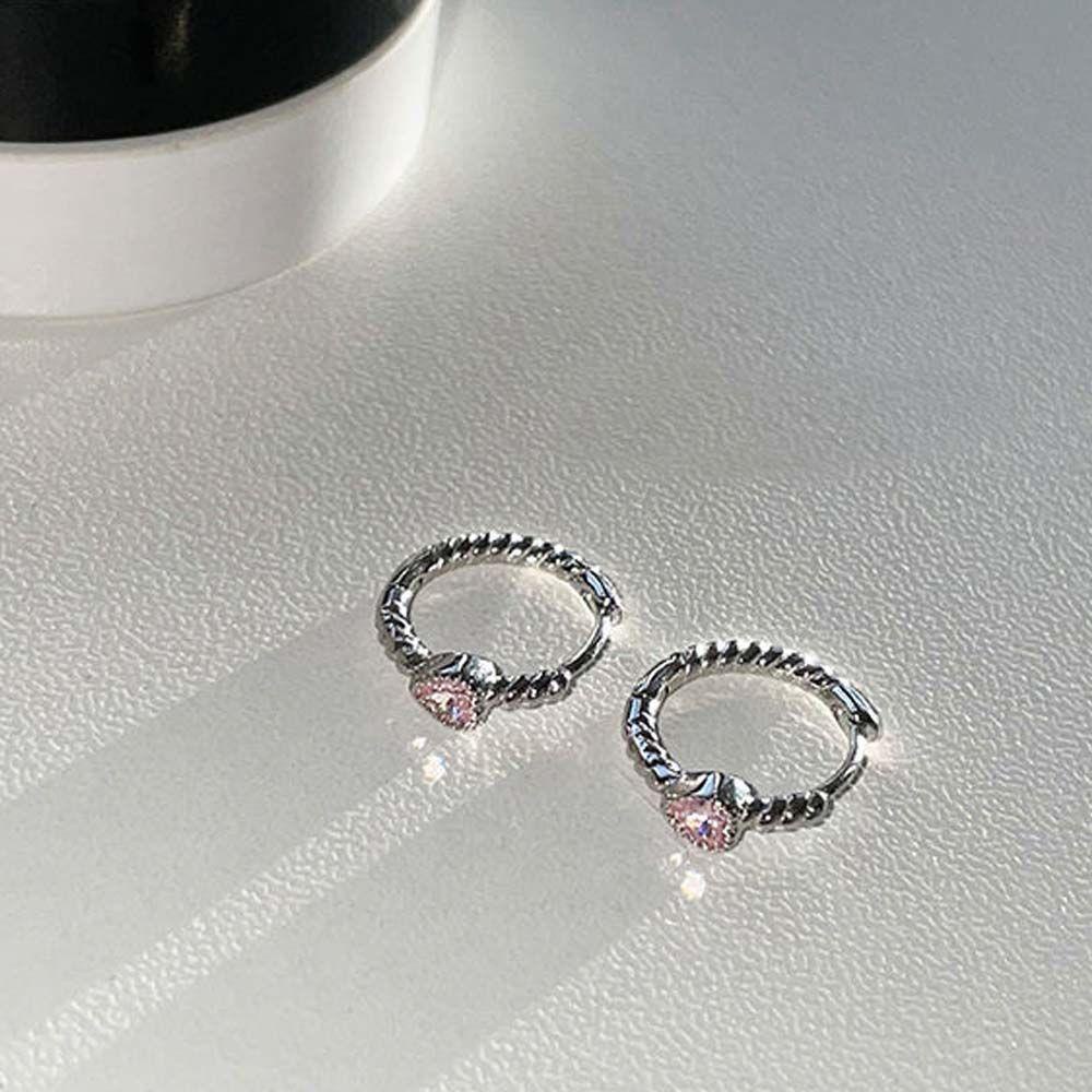 Khuyên Tai Dạng Vòng Xoắn Phong Cách Hàn Quốc Đơn Giản Dành Cho Nữ