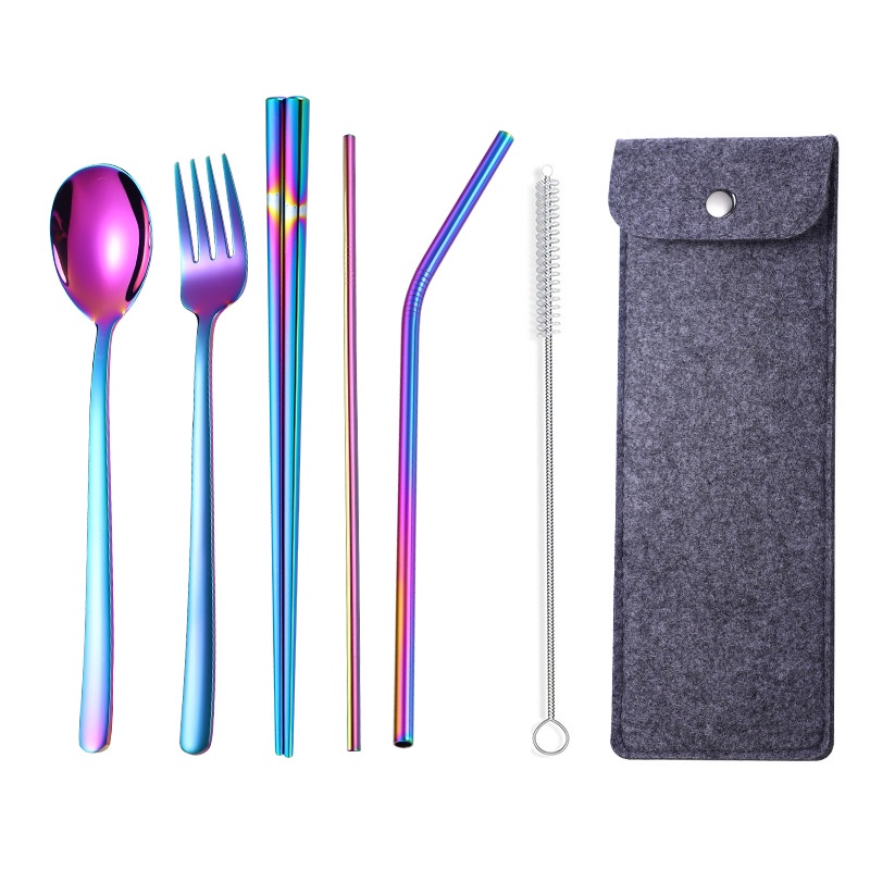 Bộ dụng cụ ăn uống bằng thép không gỉ 304 cao cấp tiện dụng