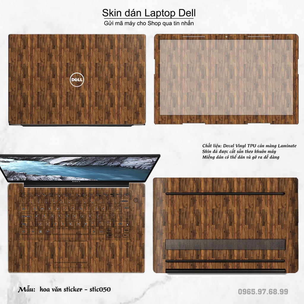 Skin dán Laptop Dell in hình Hoa văn sticker _nhiều mẫu 9 (inbox mã máy cho Shop)