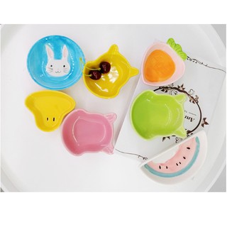 Bát Bento, ăn dặm gốm sứ cao cấp hình gấu pooh, trái tìm, gáo nước, cá, dưa hấu