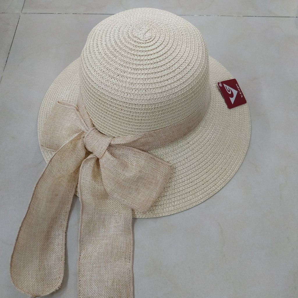 Nón Cói Vành Nhỏ Nữ Đi Biển Thắt Nơ Xinh Xắn Vintage