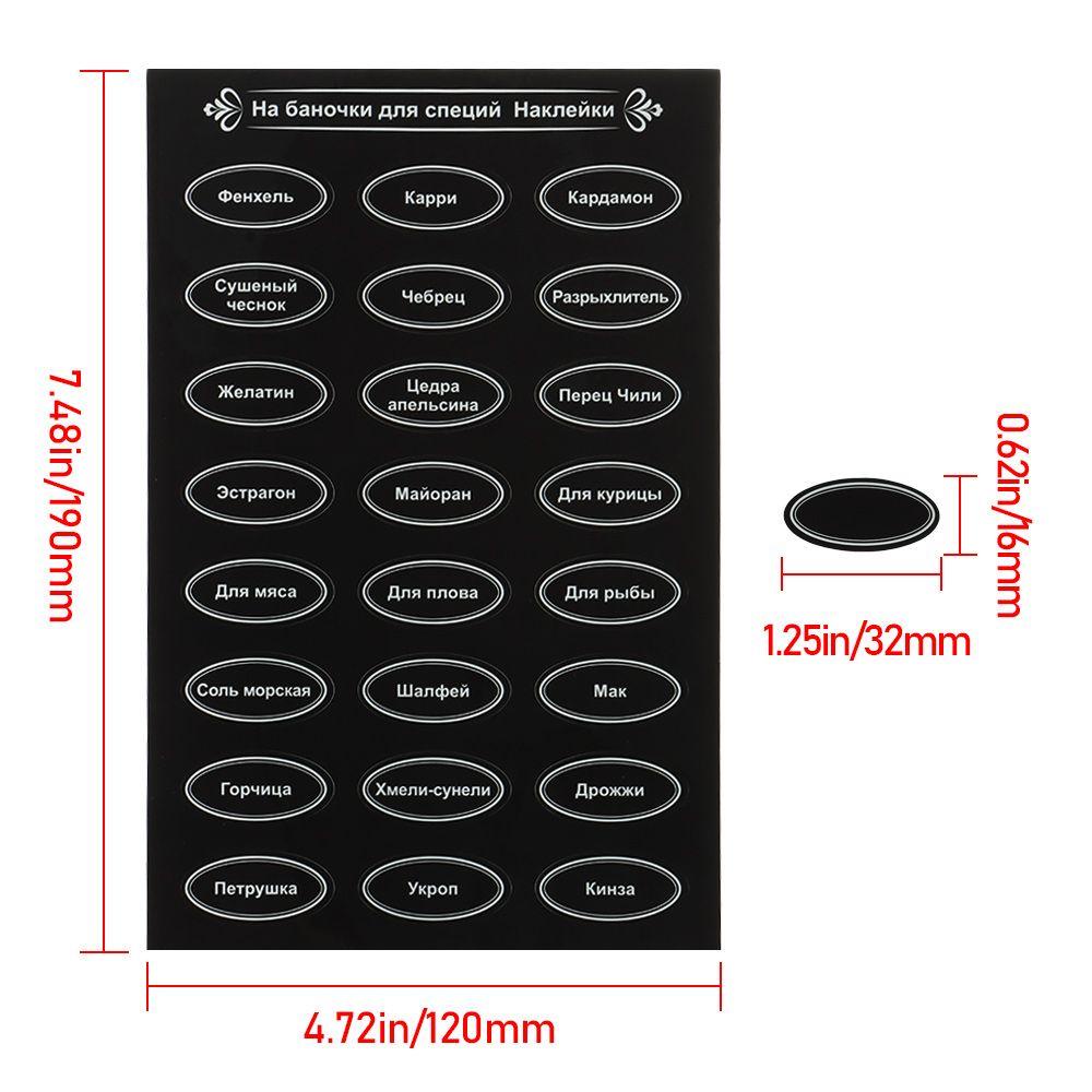 Set 120 Nhãn Dán Lọ Gia Vị Tự Dính Chống Nước Có Thể Tái Sử Dụng