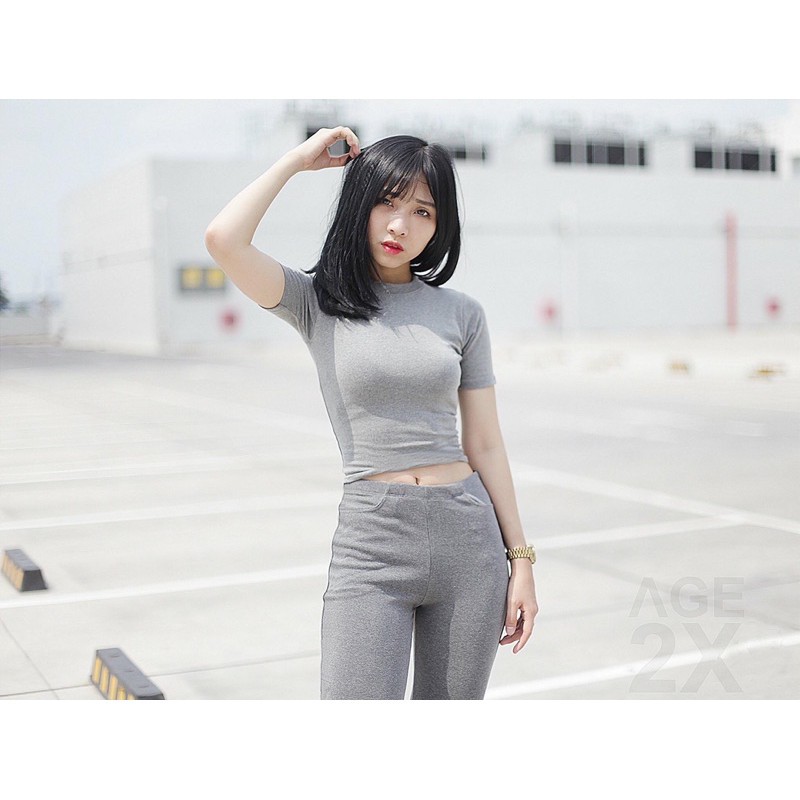 Áo croptop body AGE2X hàng VNXK chất mịn tôn dáng