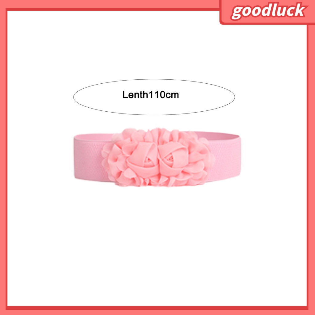 Thắt lưng hoa co giãn màu trơn thời trang dành cho nữ