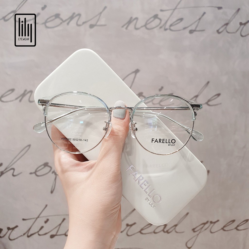 Gọng kính cận nam nữ FARELLO by Lily, thiết kế mắt tròn phù hợp với nhiều khuôn mặt, đa dạng màu sắc CYBER - 00062 | BigBuy360 - bigbuy360.vn