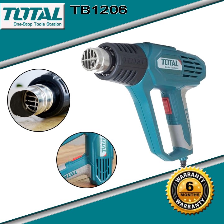 [TOTAL C/hãng] Máy thổi nhiệt, thổi hơi nóng TOTAL TB1206 2000w bảo hành 3 tháng