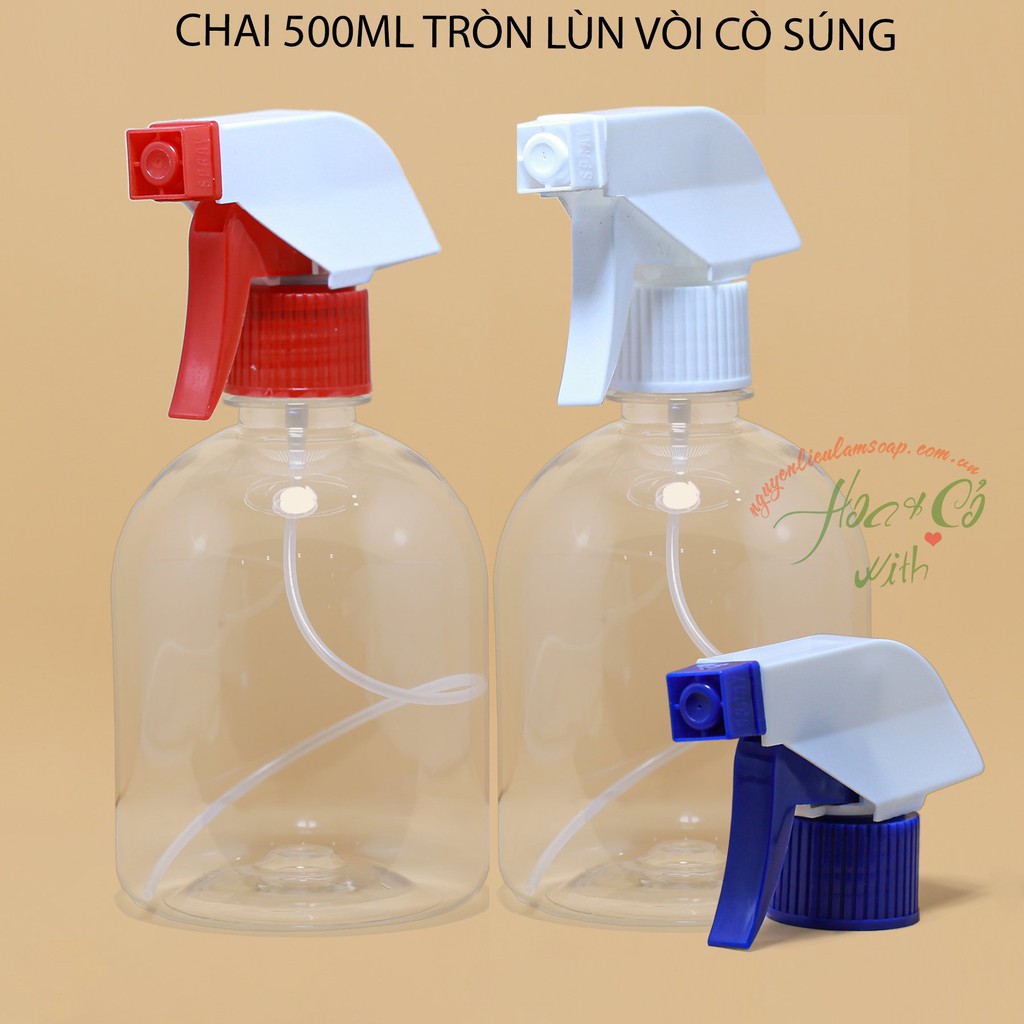 CHAI NHỰA 500ML VÒI XỊT KÍNH