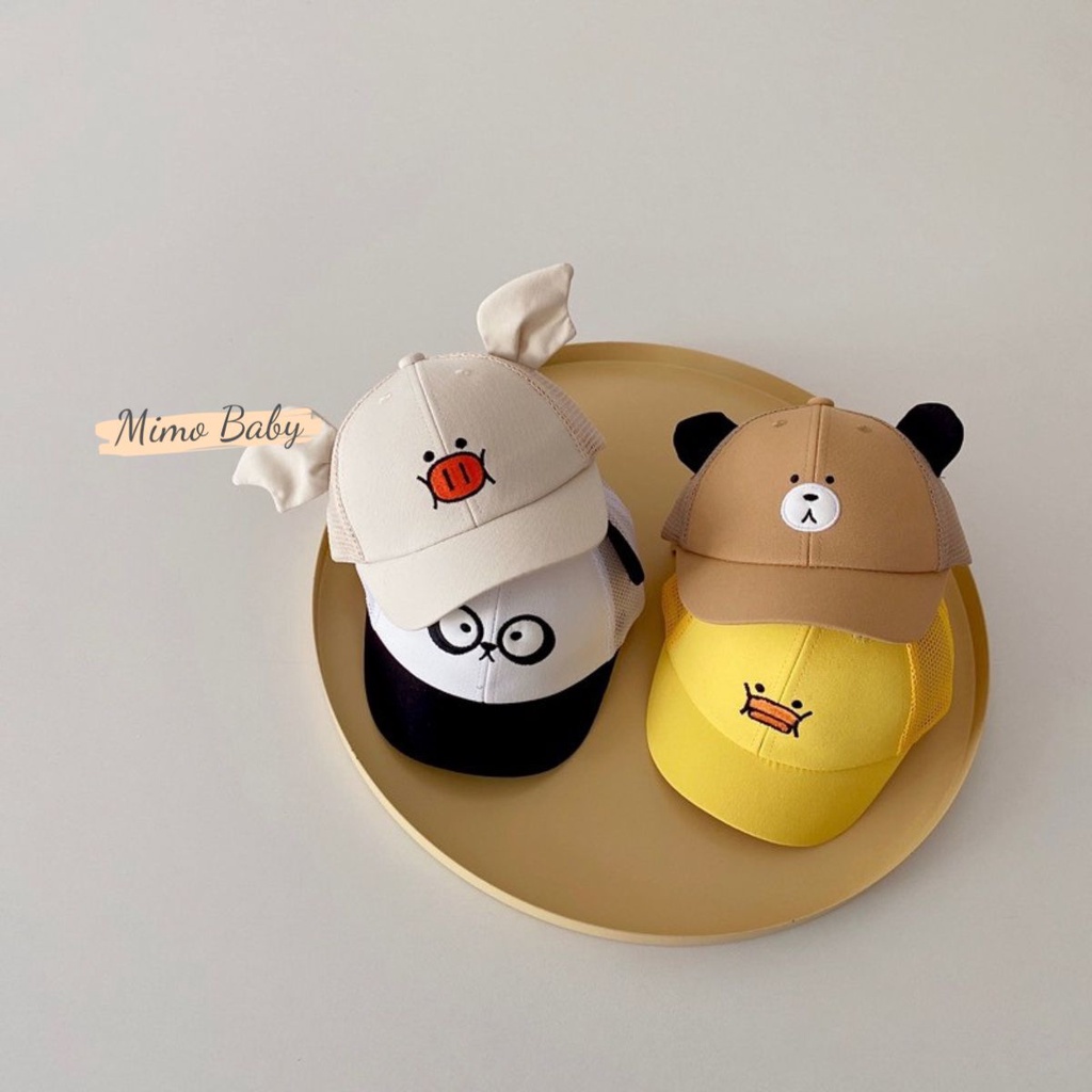 Mũ nón lưỡi trai hình thú cực dễ thương cho bé MH176 Mimo Baby