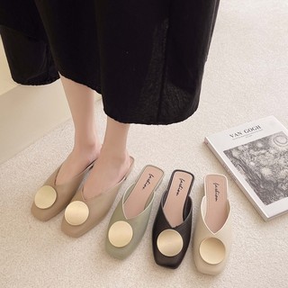 Giày sục nữ Mũi Vuông