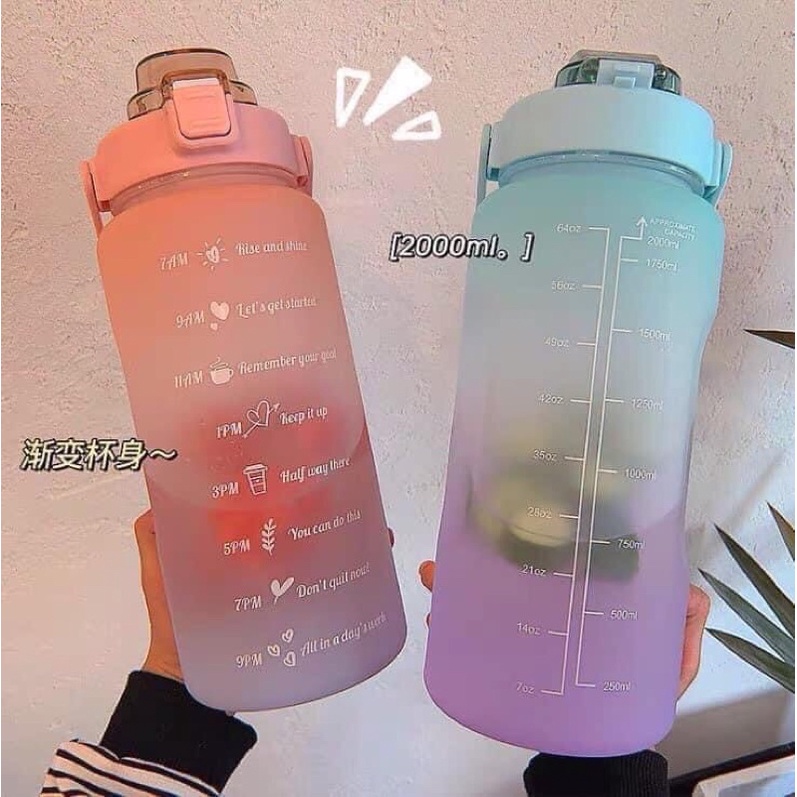 Bình Nước 2 Lít Chia Vạch Siêu To Khổng Lồ