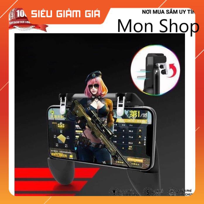 Tay Cầm Game W10 Có Nút Bắn + Joystick Cho Điện Thoại Chơi Pubg, Ros, Free Fire Controller MON SHOP