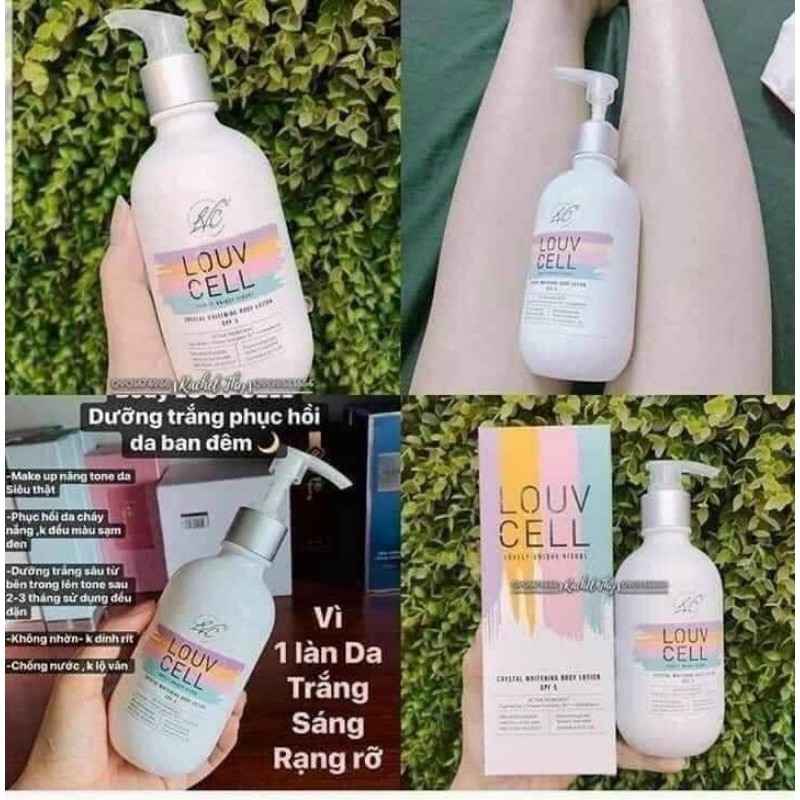 DƯỠNG THỂ LOUV CELL CRYSTAL WHITENING BODY LOTION SPF5 giá 460k