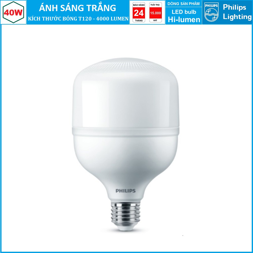 BÓNG ĐÈN LED BULB PHILIPS 40W HI-LUMEN TFORCE CORE HB MV ND E27 GEN3 ( THAY THẾ BÓNG COMPACT CÔNG SUẤT CAO )