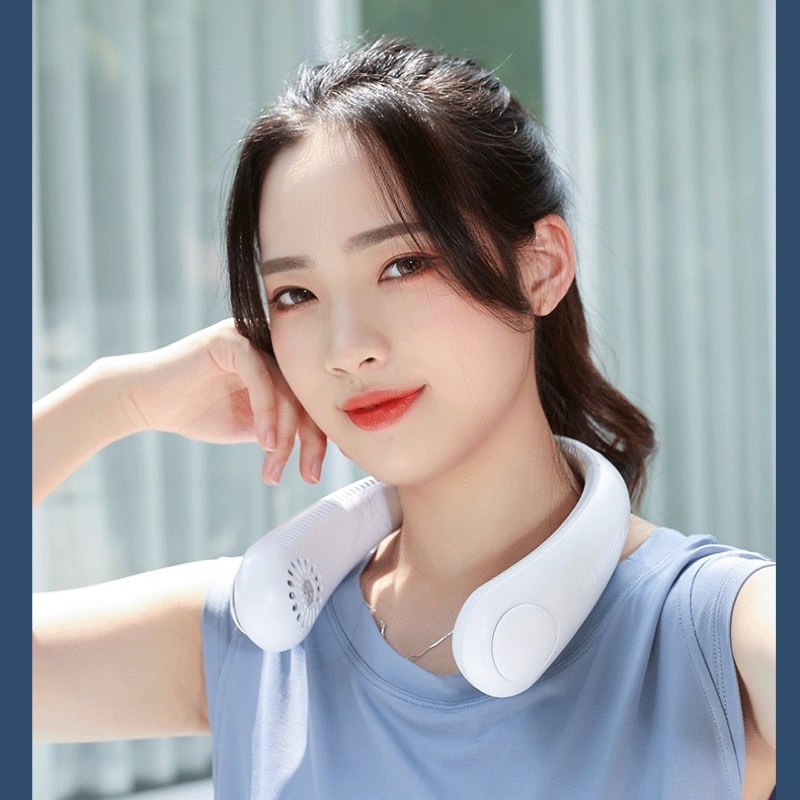 Quạt Đeo Cổ USB Không Cánh 3 Chế Độ Gió