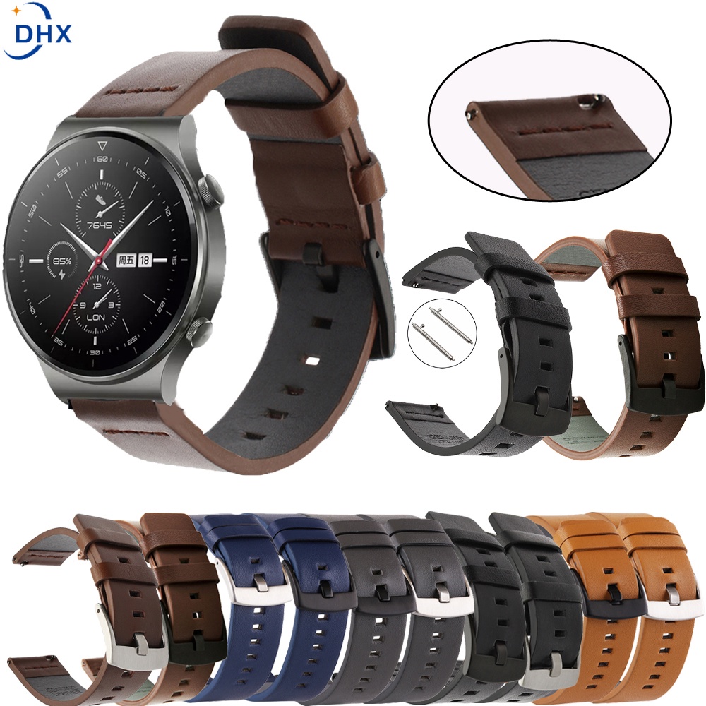 Dây đeo làm bằng da thật cho đồng hồ thông minh Honor Magic 1 2 22mm Huawei Watch 3 GT 2 Pro GT2 46mm