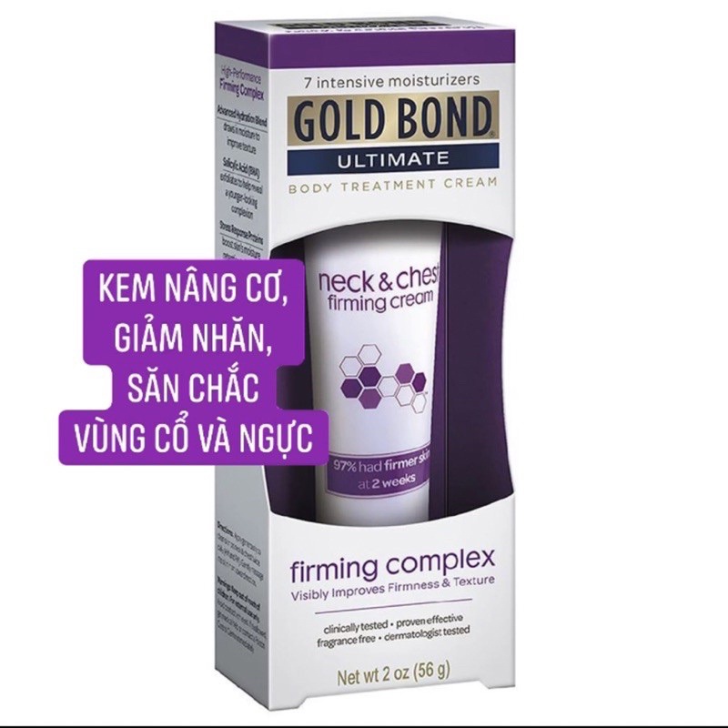 Kem nâng cơ, giảm nhăn, săn chắc da cổ và ngực Gold Bond