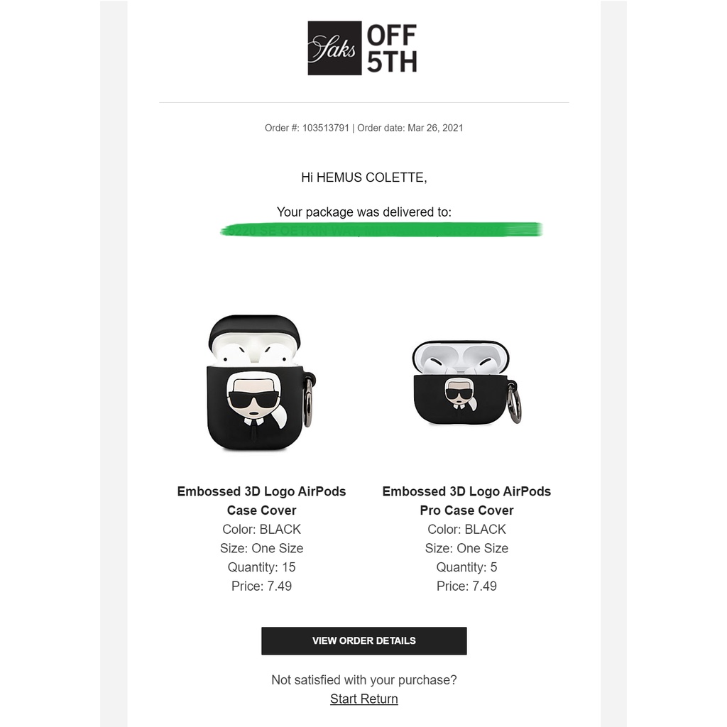 Case - Bao Da - Ốp Tai Nghe Airpods 2 Phiên Bản Ông Già KARL LAGERFELD